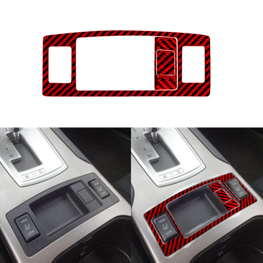 Red Carbon Fiber Heated for Seat Button Cover for Subaru Legacy Outback 2010-2014
