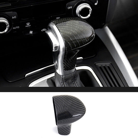 Carbon Fiber Style Gear Shift Knob Cover Cap Trim for Audi for A4 for A5 for A6 A7 Q5 Q7 ABS Q