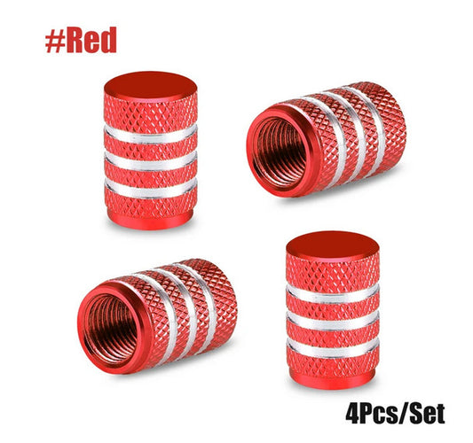 4-piece car tire valve cover rod air dust cover dice silver for Nissan