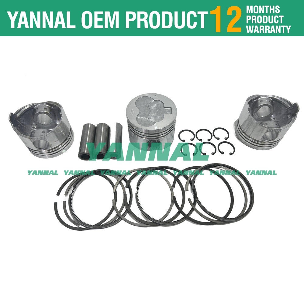 Pistons and rings + complete gasket kit for L3E overhaul and rebuild -