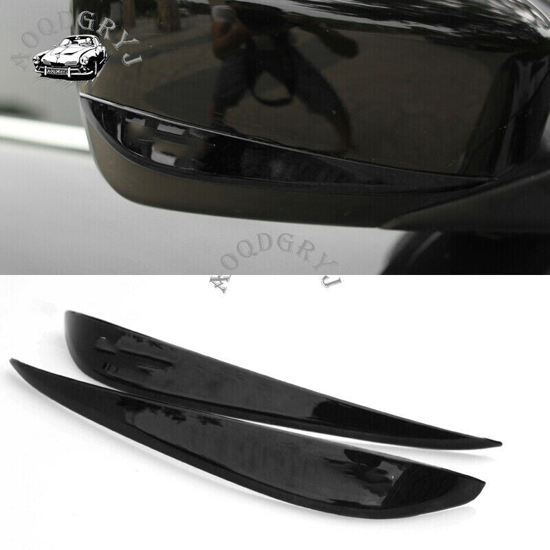Black Rear view Side Door Mirror Cover Trim Strips for Honda Accord 2008-2015