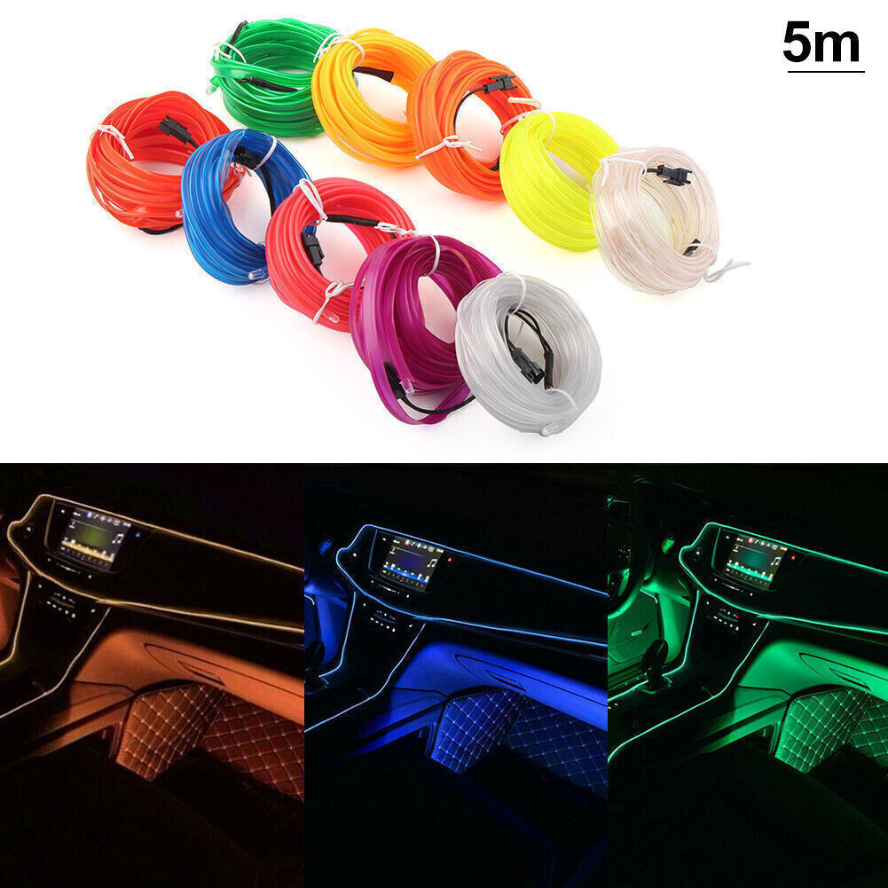 5m Car Interior Atmosphere Wire Auto Strip Light LED Decoration Lamp Accessories
