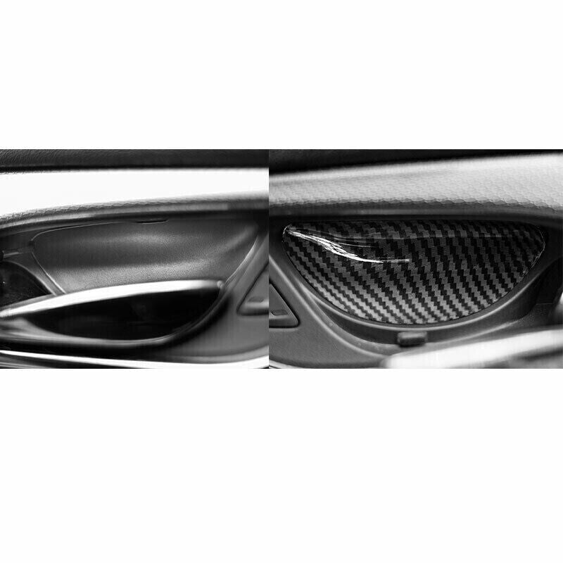 4PCS Inner Door Bowl Cover Replace ABS Carbon Fiber Fit for Cadillac CT4 2020-24