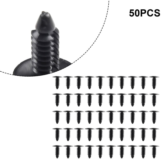 50pcs Plastic Rivet Fastener Clips 7.5mm-6.0mm Hole for Nissan - for Honda
