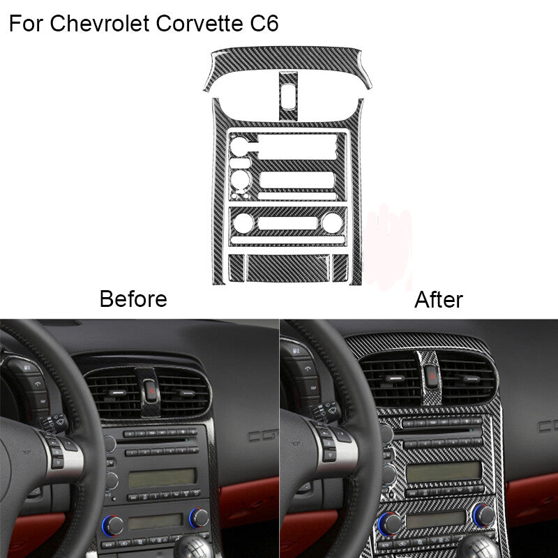 Interior Carbon Fiber Rear Center Armrest Trim Cover for Camry 2012-2014 v