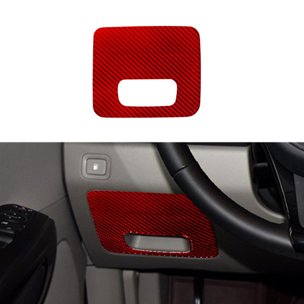 Red Carbon Fiber Interior Digital Climate Console Cover Trim For 12-15 for Fiat 500 v