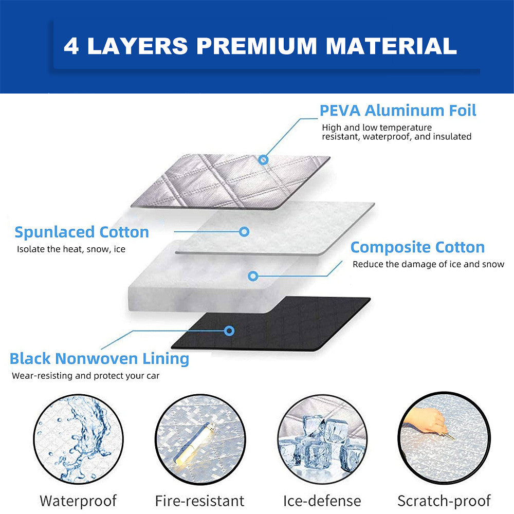 Suitable for Mustang windshield snow cover, UV protection cover, sunshade - n