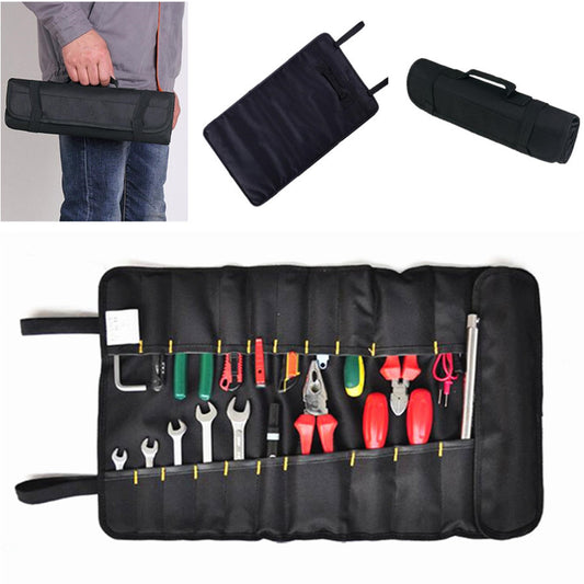 Multifunctional Canvas Roll Repairing Car Service Tool Reels Bag Storage Pouch