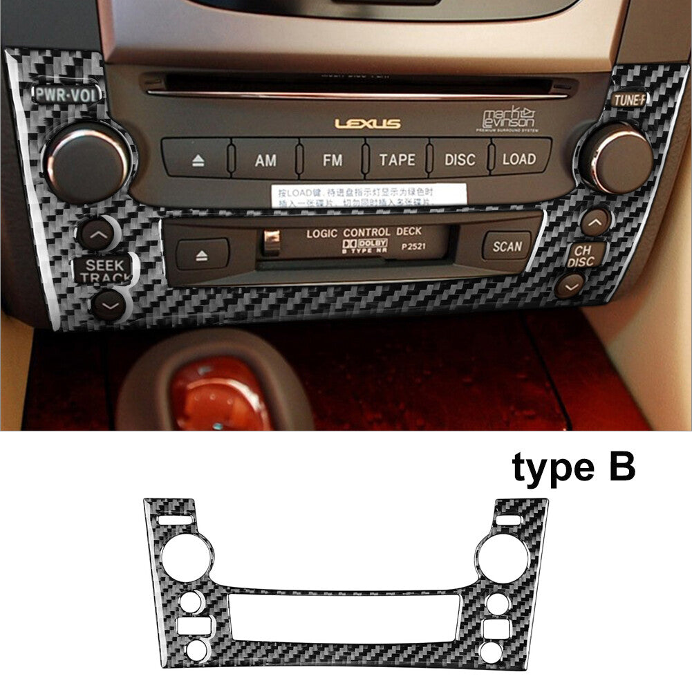 Red Carbon Fiber Climate Control Panel Cover Trim for Dodge Durango 2014-2020 v
