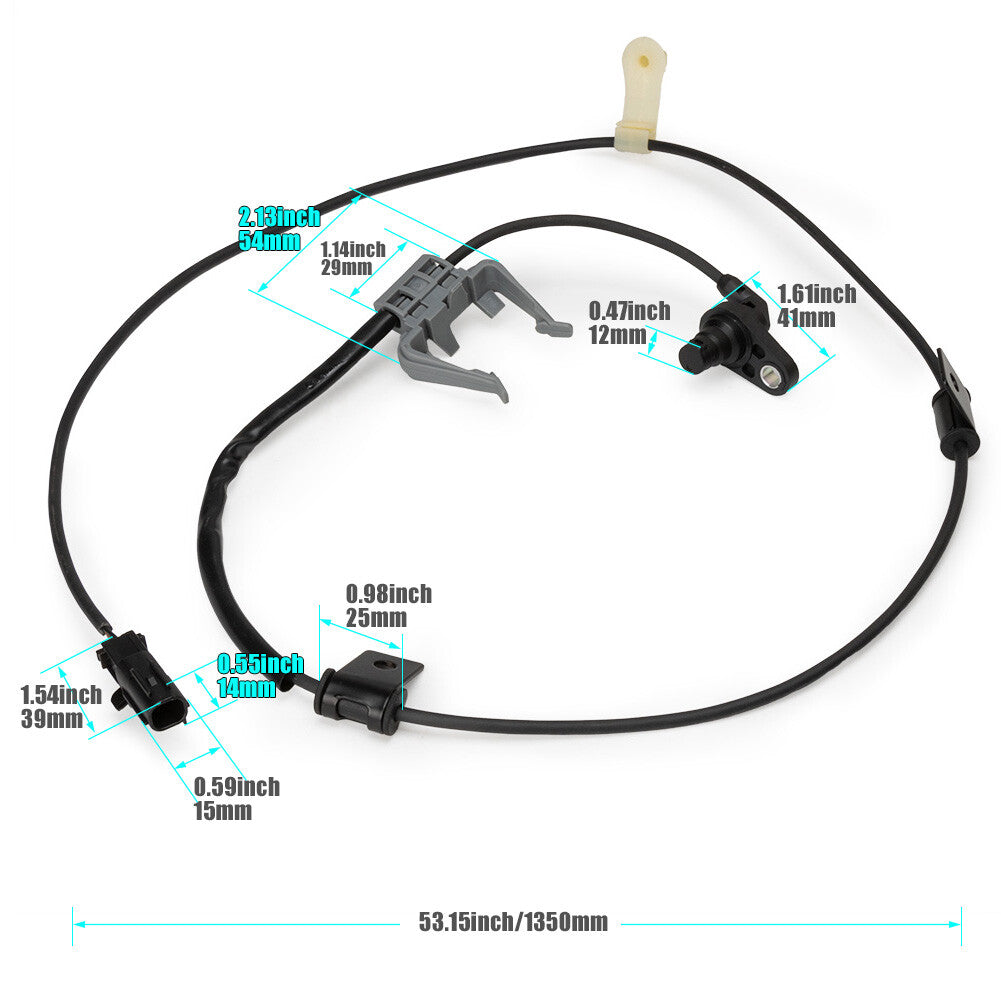 One right front passenger side ABS wheel speed sensor is suitable for Toyota for Sienna 2.7L and 3.5L.