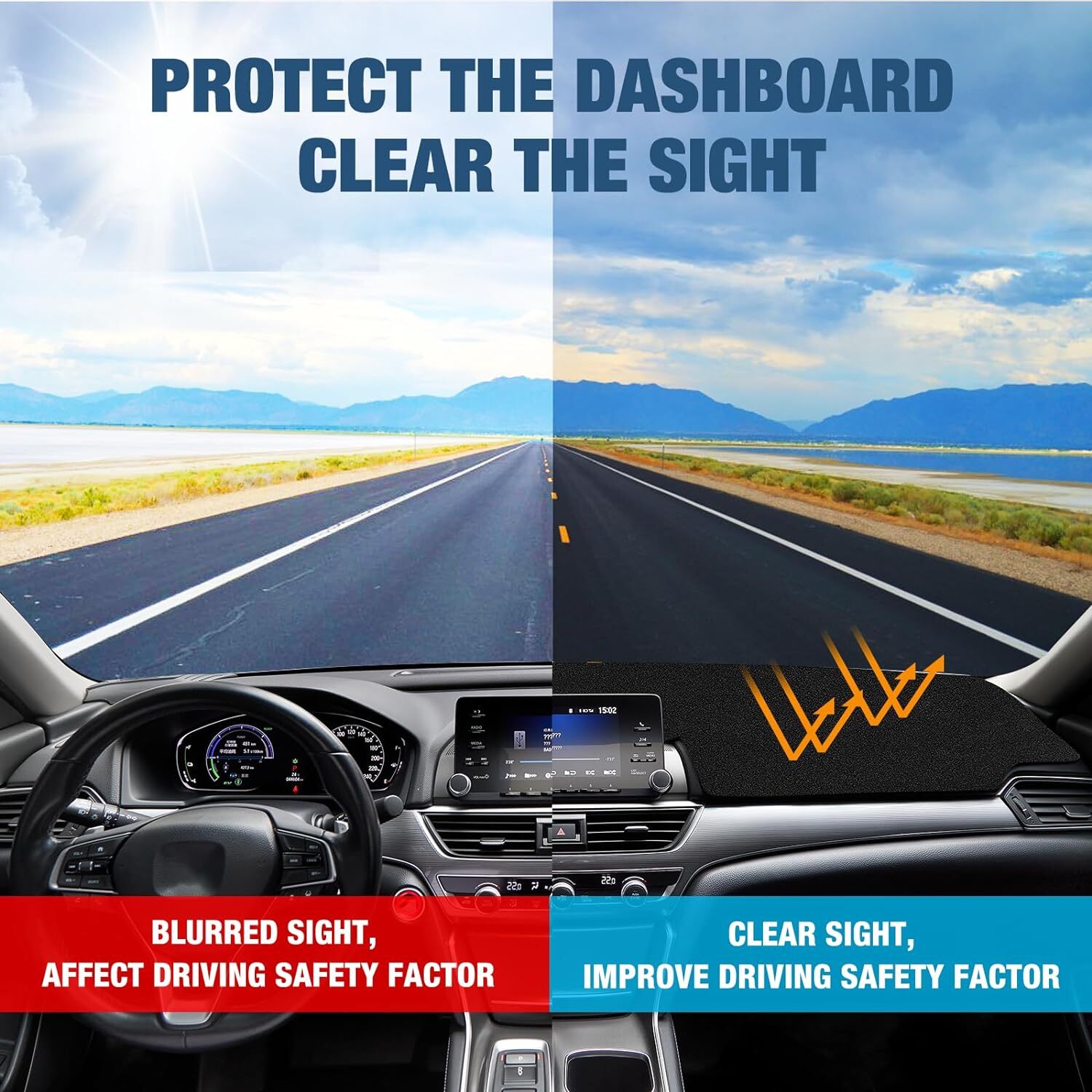 Suitable for 2018-2024 for Camry accessories - Dashmat anti-slip dashboard mat cover. n