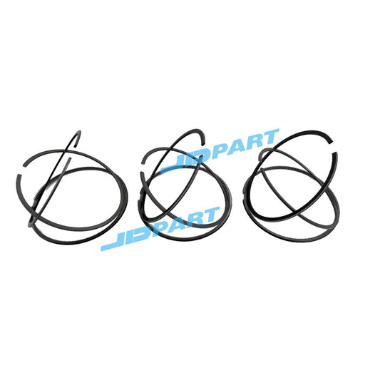 3-piece 3AB1 piston ring set for Isuzu diesel engines.