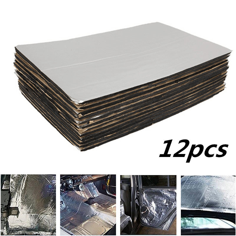 Car Heat Shield Insulation Deadening Firewall Sound Deadener Mat 12pcs 5mm
