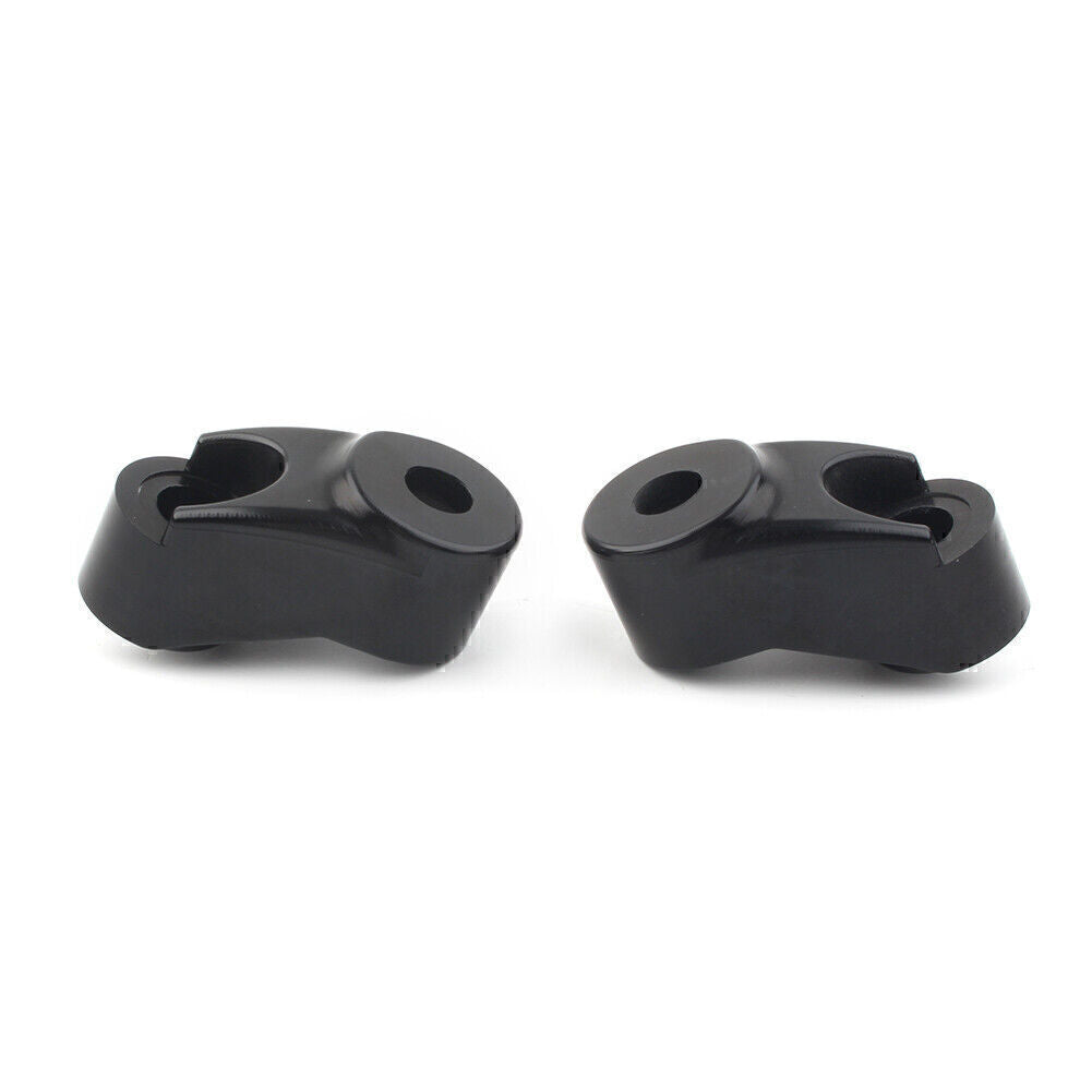 Front Turn Signal Mount Bracket Relocation Kit for Harley Dyna 39mm 49mm Black Q