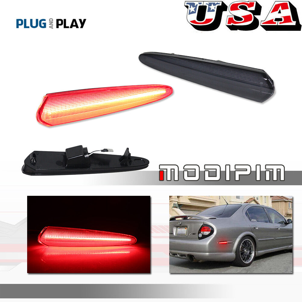 Smoked lens red LED rear marker light set suitable for 2000-2003 MXIMA- v