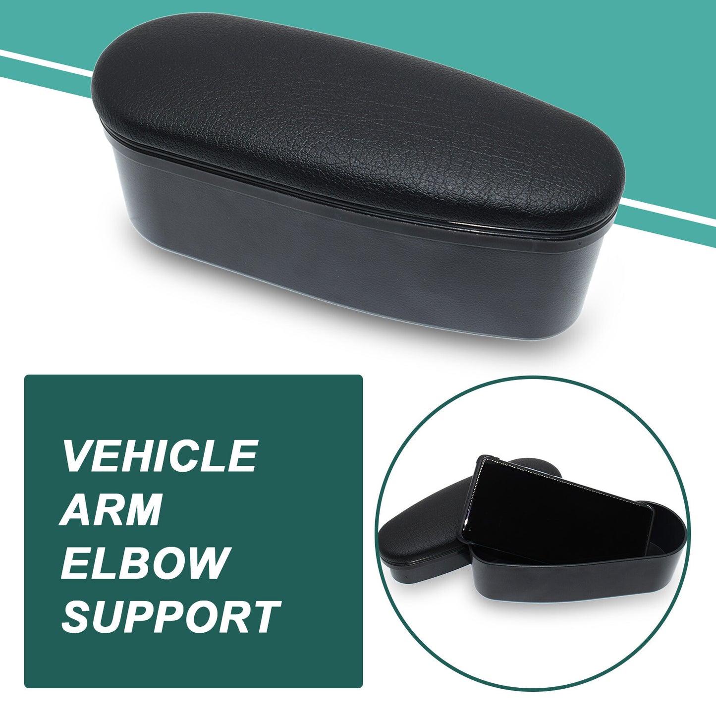 Console Cushion Storage For Armrest Support Car Door Elbow Rest Universal Box Q