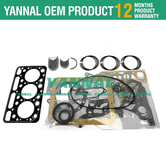 Brand new D1302 overhaul heavy ring kit for engine parts, gaskets, bearings, and pistons.