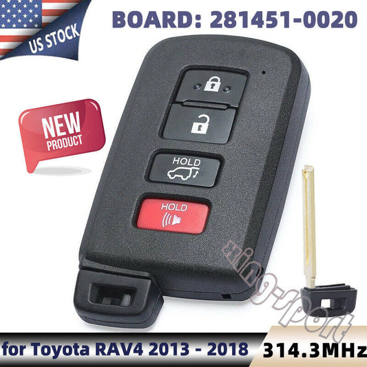 for Toyota RAV4 2013 2014 2015 2016 2017 2018 for Smart Remote Key Fob 281451-0020 Q