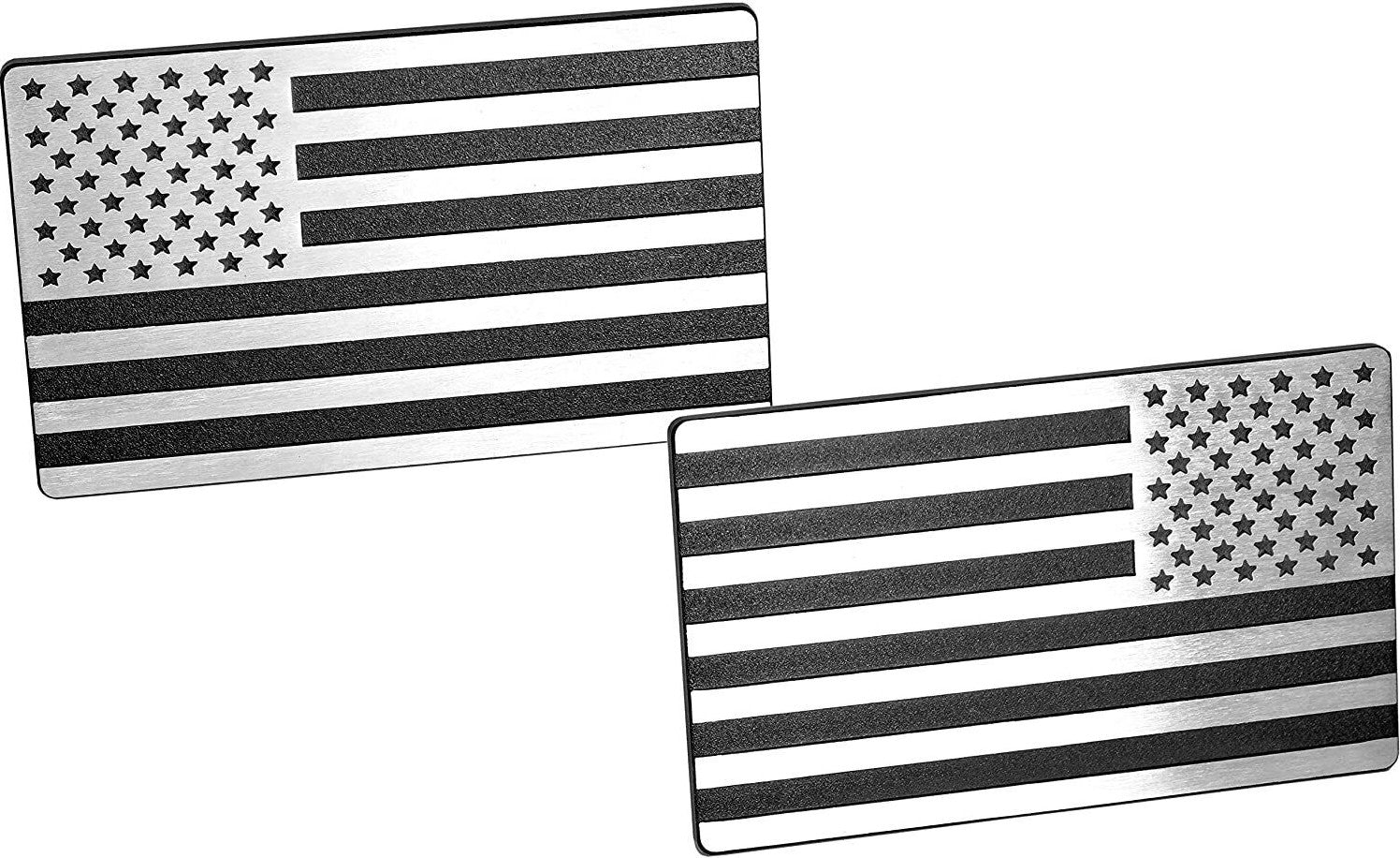 Car License Plate Frame Cover Cover Trunk American Flag Chrome For 1x- v