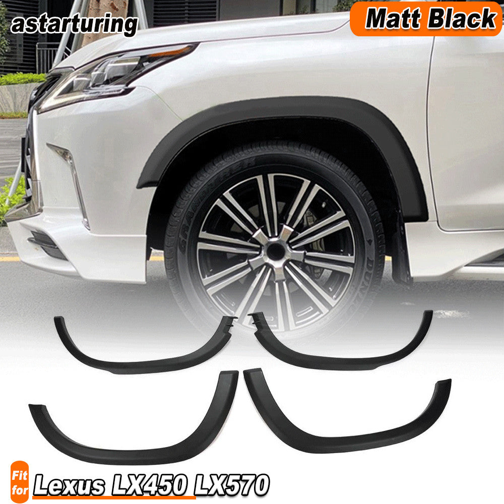 for Lexus LX450 LX570 2007-19 Side Wheel Eyebrow Arch Fender Flares Molding Trim