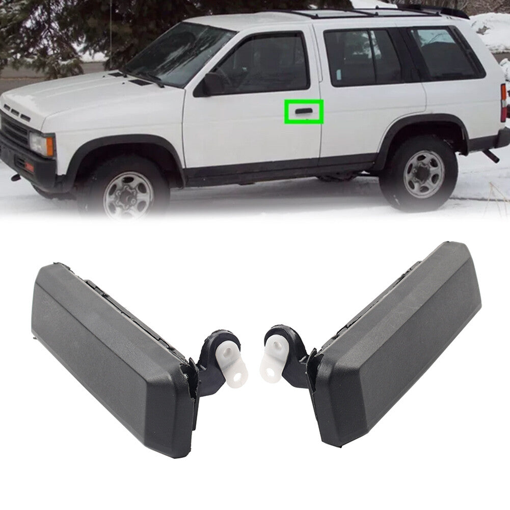 Black Exterior Front Left & Right Door Handle for Nissan D21 86-94 Pickup 95-97