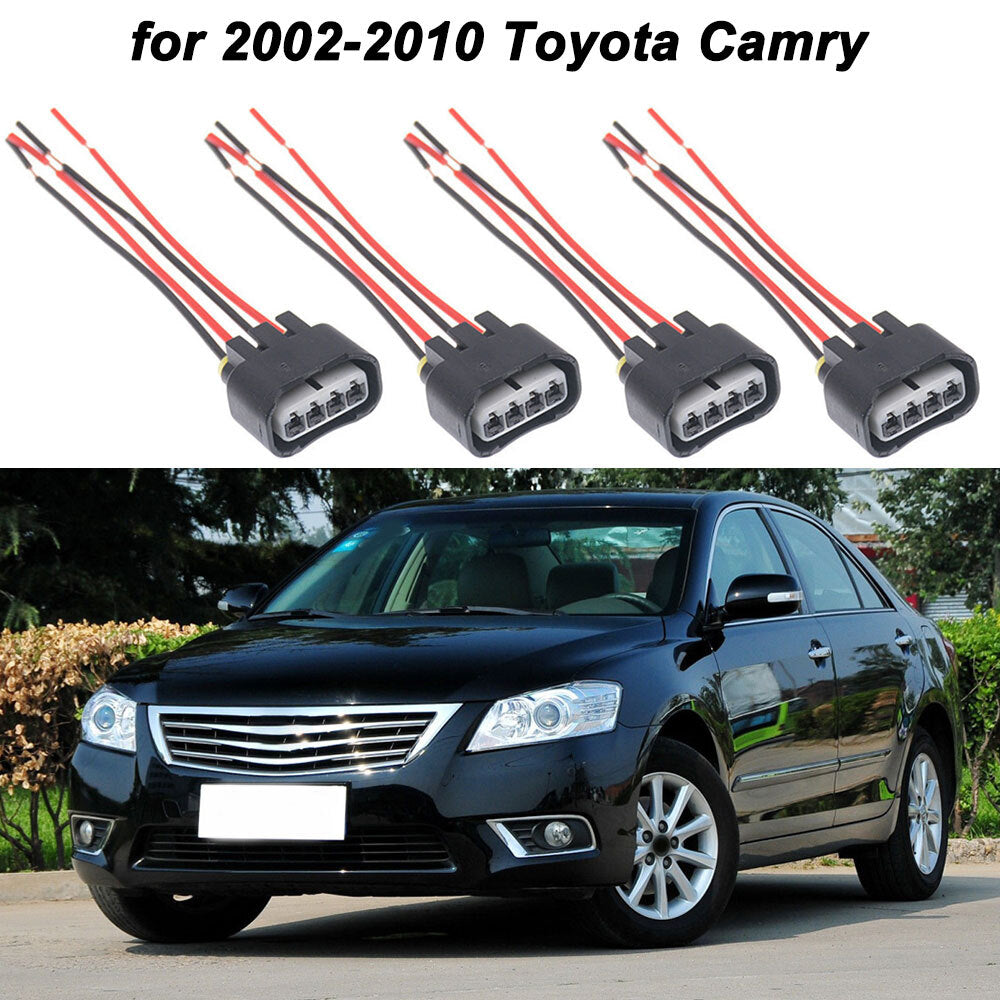 4 x Ignition Coil Female Connector Plug Harness For 2002-2010 for Toyota for Camry 2.4L