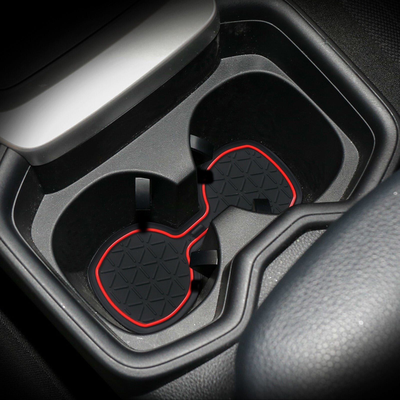Gate Slot Cup Mat for Toyota RAV4 2019 ~ 2022 XA50 RAV 4 Car Accessories Pad RED