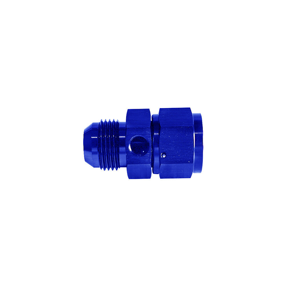 12AN Straight Fitting Adapter AN12 Male to Female 1/8NPT Gauge Fuel Hose Blue