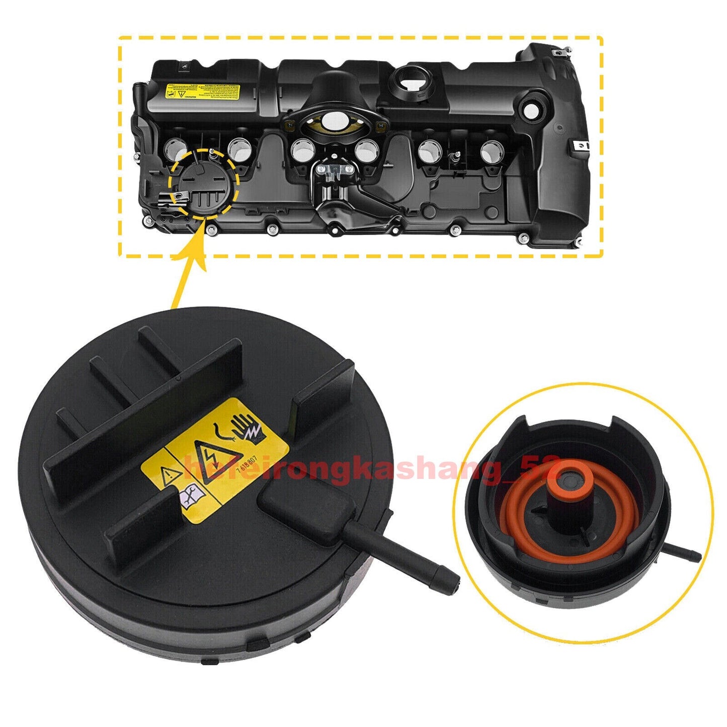 PCV N52 engine valve cover suitable for BMW E82, E90, E70, Z4, X3, X5, 128i, 328i, 528i Q