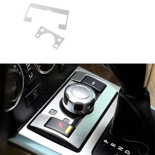 Control Knob Button Cover Decorate for Land Rover LR2 2008-2015 Silver Aluminum