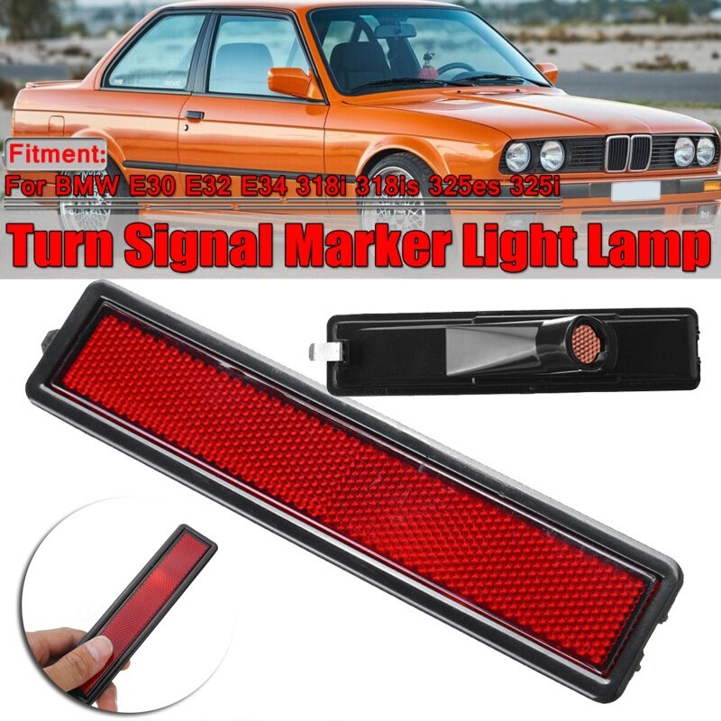For E30 E32 E34 3 L Or R Replacement Rear Bumper Side Marker Light v