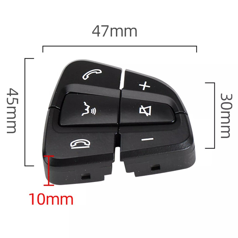 2pcs L&R Steering Wheel Switch Button Black for Benz C-Class W205 GLC-Class W253 n