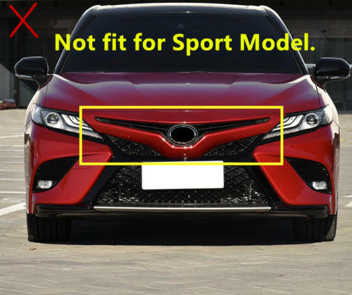 1X Chrome Car Front Bumper Grill Trim Cover for Toyota for Camry 2018-2020 L LE XLE
