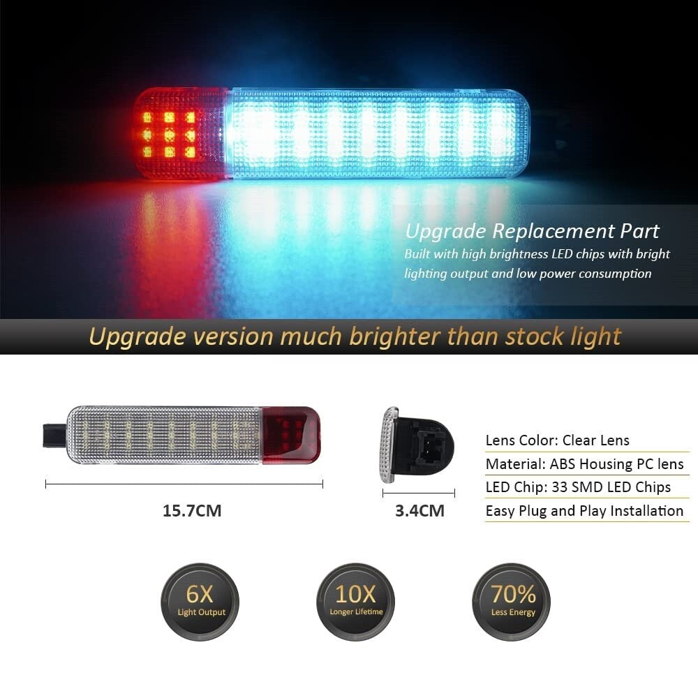 pair of ice-blue LED interior door panel lights courtesy of Silverado for GMC - n