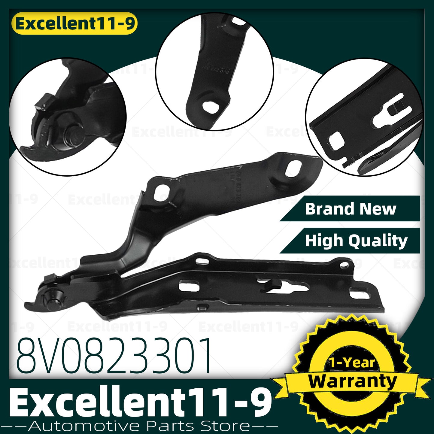 8V0823301 Left-side engine hood hinge for Audi A3, A3, Quattro, S3, RS3 n