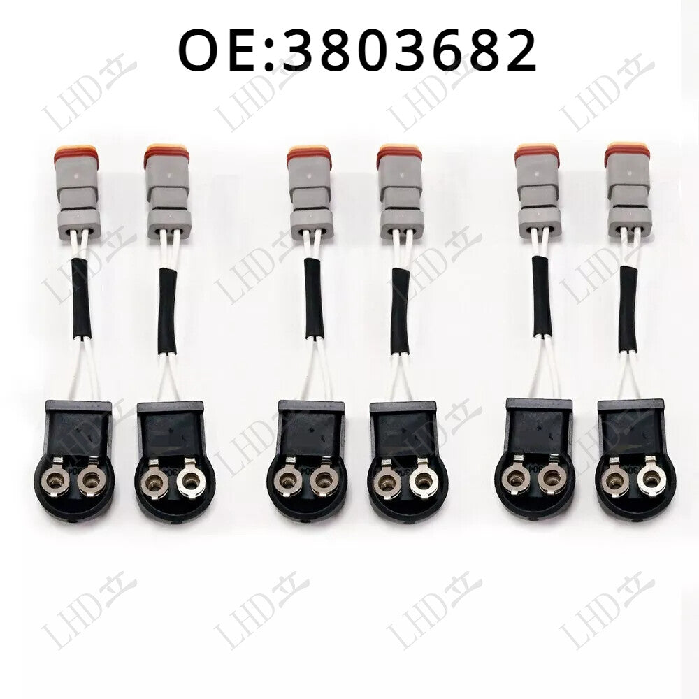 6 Pcs New Fuel Injector Wire Harness 3803682 Fits For N14 L10 ISM11 QSM n
