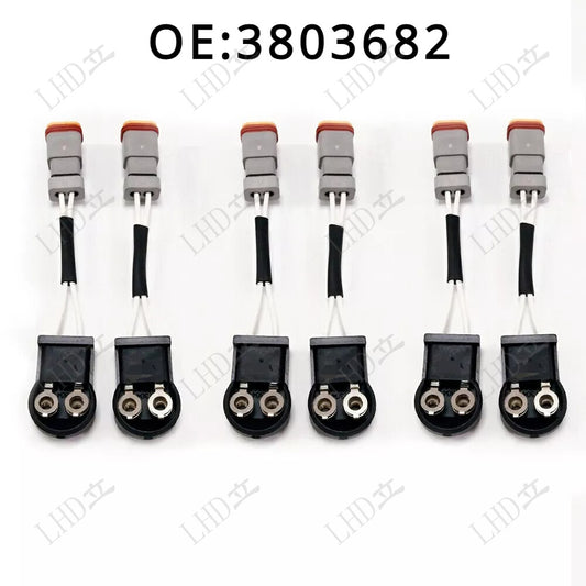 6 Pcs New Fuel Injector Wire Harness 3803682 Fits For N14 L10 ISM11 QSM n