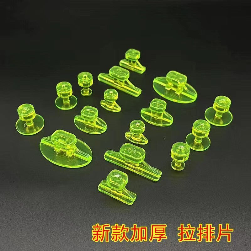Green 16pc Hail Tabs Round PDR Hail Dent Tab Pack Paintless Dent Repai v