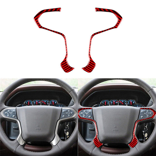 Red Carbon Fiber Center Vent Outlet Cover Trim for Subaru Outback Legacy 2015-17 v