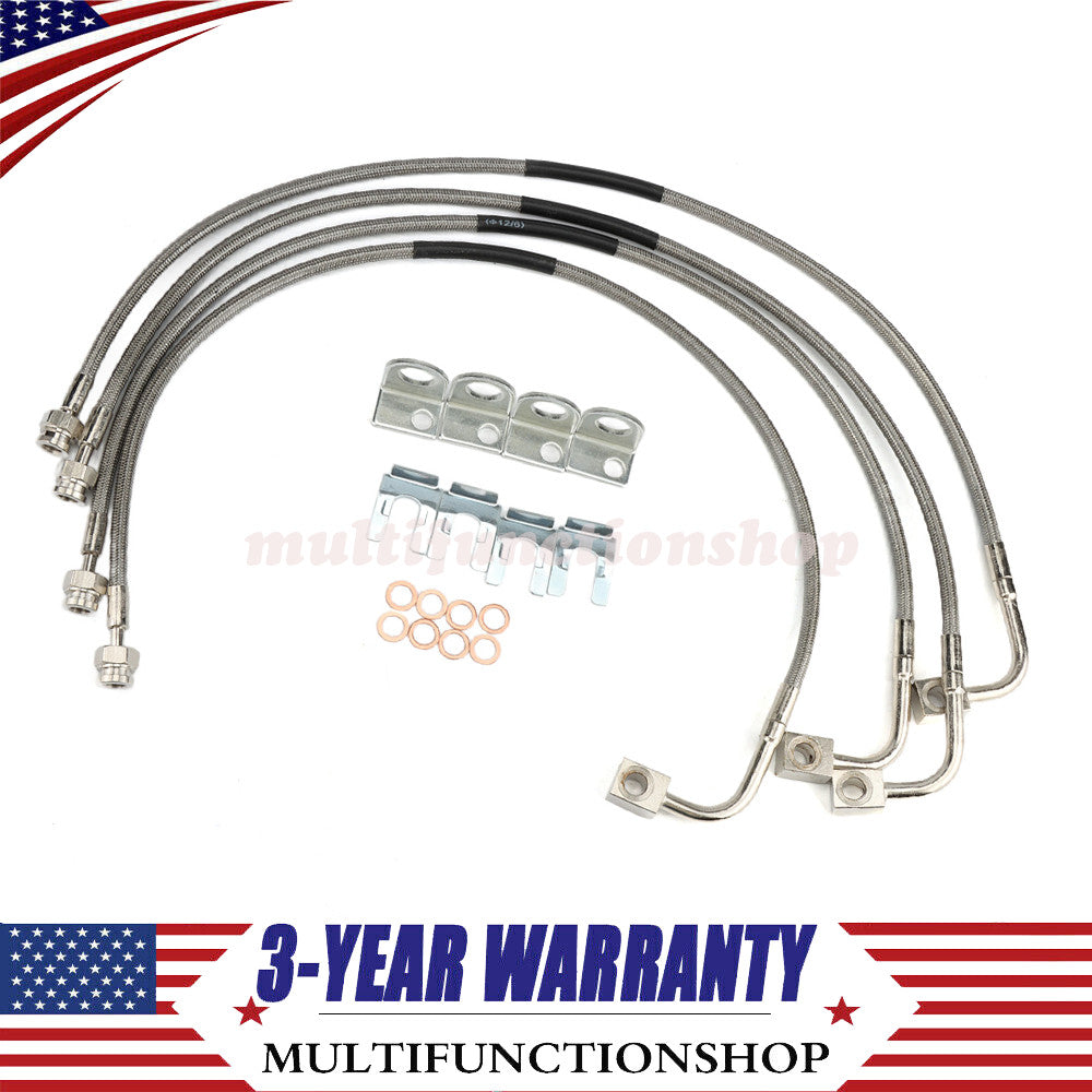 Rough Country Stainless Brake Lines 89716 for 2007-2018 for Jeep for Wrangler JK Q