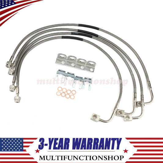 Rough Country Stainless Brake Lines 89716 for 2007-2018 for Jeep for Wrangler JK Q