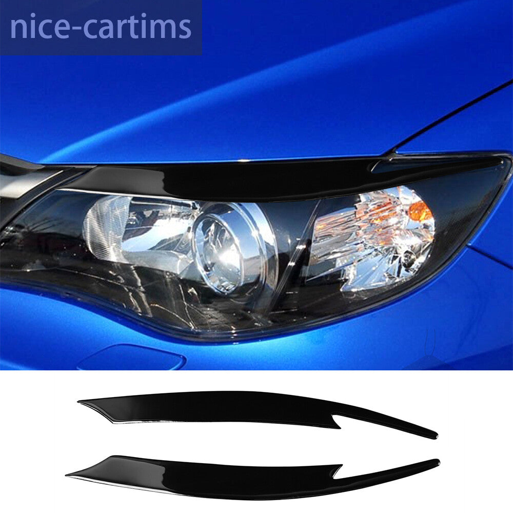 Piano Black Headlight Eyebrow Trim for Subaru Impreza WRX STi X 10th GRB 2008-11