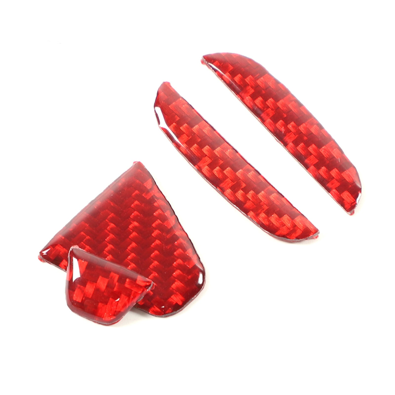 Red carbon fiber center steering wheel logo sticker for Honda Pilot 2003 - 2008 - n