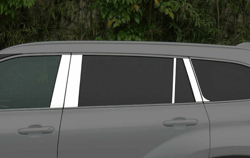 4PC ABS Carbon Fiber Side Door Handle Cover Trim For Highlander 2020-2022 v