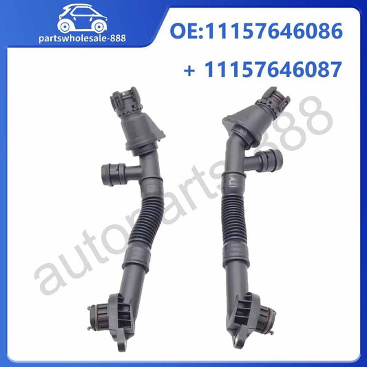 2 Left  Right Crankcase Vent Hoses for BMW 550i 650i 750i 750Li B7 X5 X6 N63