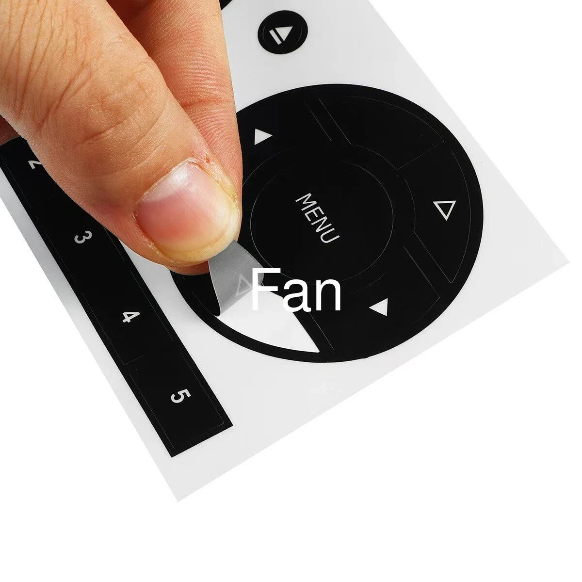 1 Set Stereo Radio Button Repair Kit For 2011-16 for Fiat 500 Decals Sticker Black Q