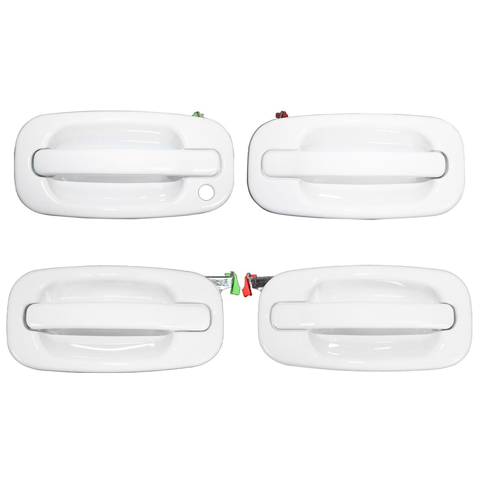 4Pcs Exterior Olympic White Painted Door Handle Set For 99-07 Silverado 19356468