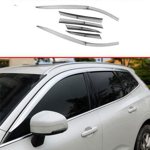 for Volvo XC40 2019-24 Chrome ABS Window Visor Shades Sun Rain Guard Trim Set 6x