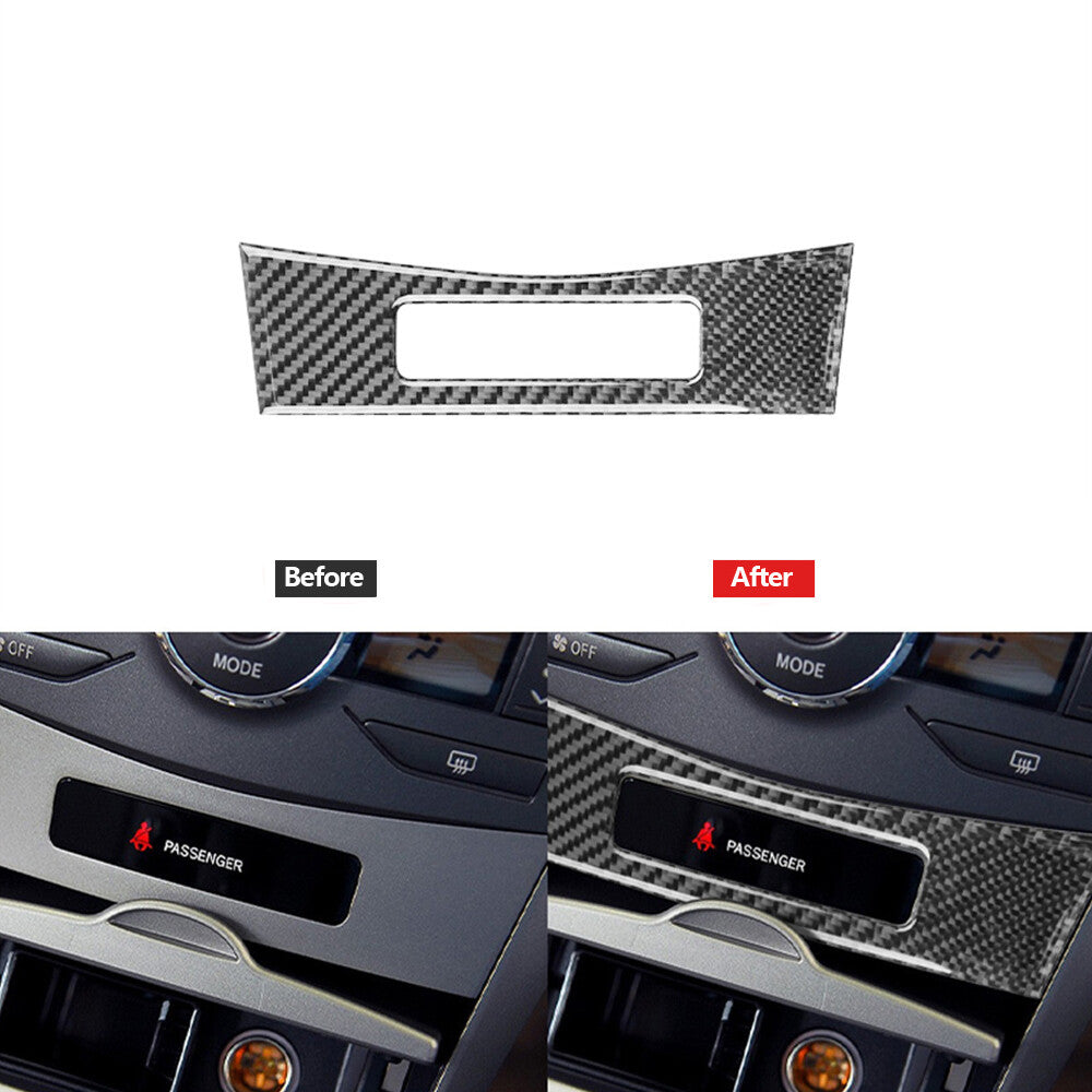 Carbon Fiber Safe Belt Attention Panel Cover Trim for Toyota for Corolla 2007-2013