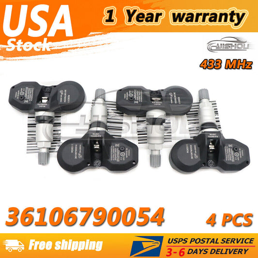4X Tire Pressure Monitoring Sensor TPMS 36106790054 for BMW X3 X5 Z4 for MINI 433MHz